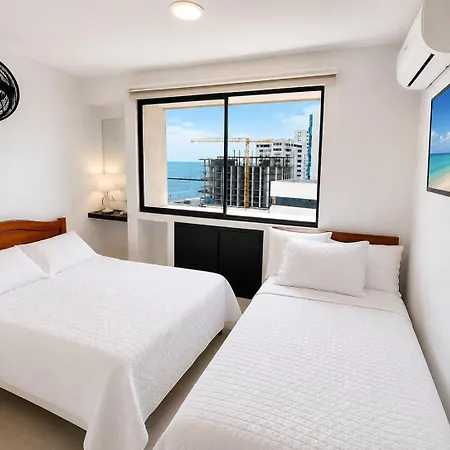 Oceanfront Duplex With Balcony El Laguito Cartagena